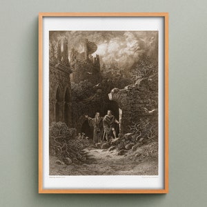 The Idylls of the King by Gustave Doré, Illustration of The Legend of King Arthur and his Knights
