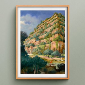 Hanging Gardens of Babylon, Seven Wonders of the Ancient World painting