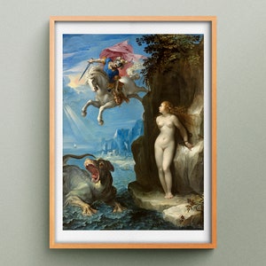 Perseo e Andromeda di Giuseppe Cesari detto il Cavaliere di Arpino, dipinto mitologico