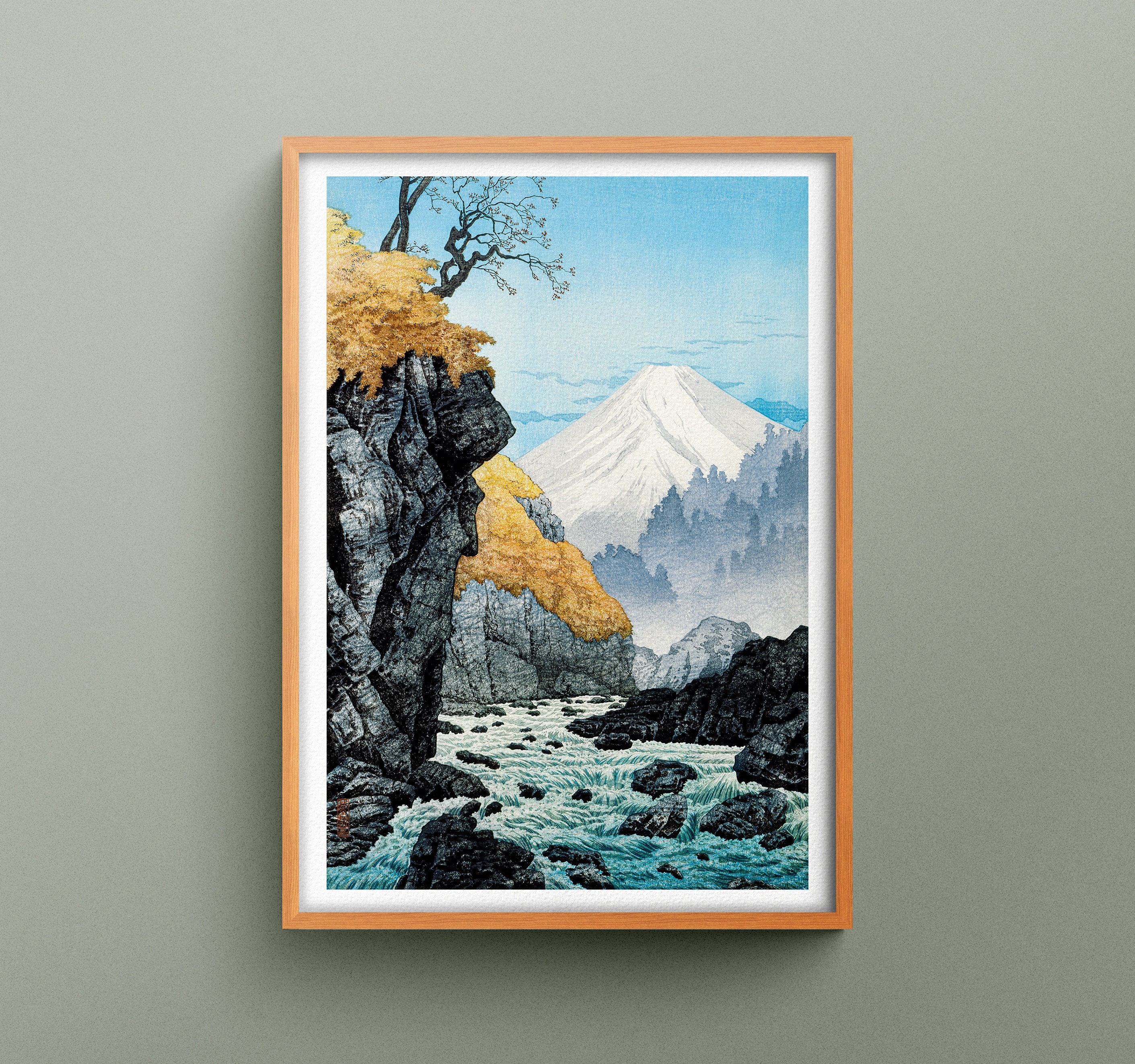 Estampe Pied Du Mont Ashitaka, Illustration de Hiroaki Takahashi, Impression d'art Japonais