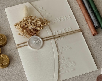 Simple Acrylic Wedding Invitations With White Ink, Half Fold Envelope, Birthday Invitations, Clear Invitation, Custom Invites Wedding Card