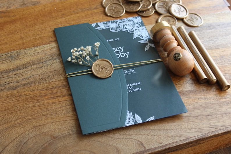 Acrylic Wedding Invitations With White Ink Half Fold Etsy