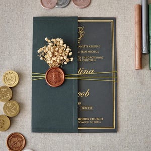 Elegante Grün Acryl Hochzeitseinladungen mit Goldfolie halb gefalteten Umschlag Geburtstagskarten klar Party Einladungen benutzerdefinierte Quinceanera einladen