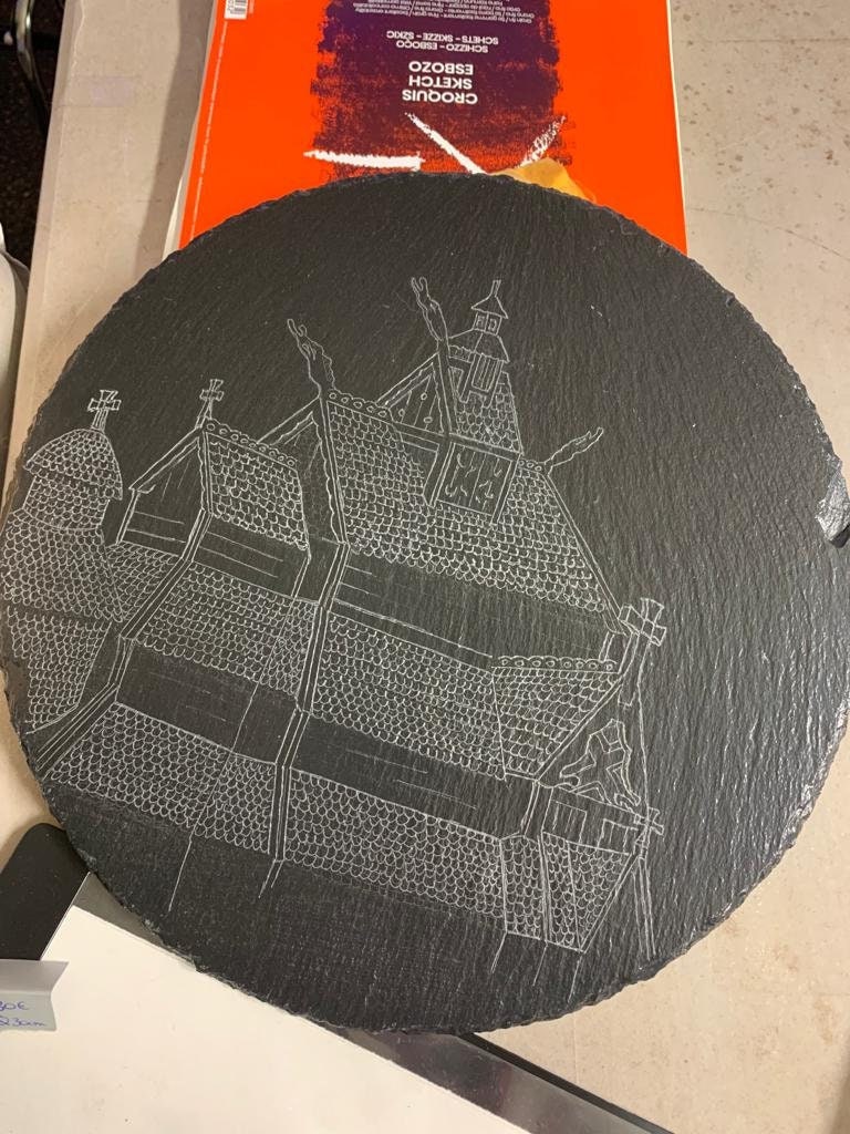 Plat en Ardoise, Eglise Norvégienne | Vernis Alimentaire