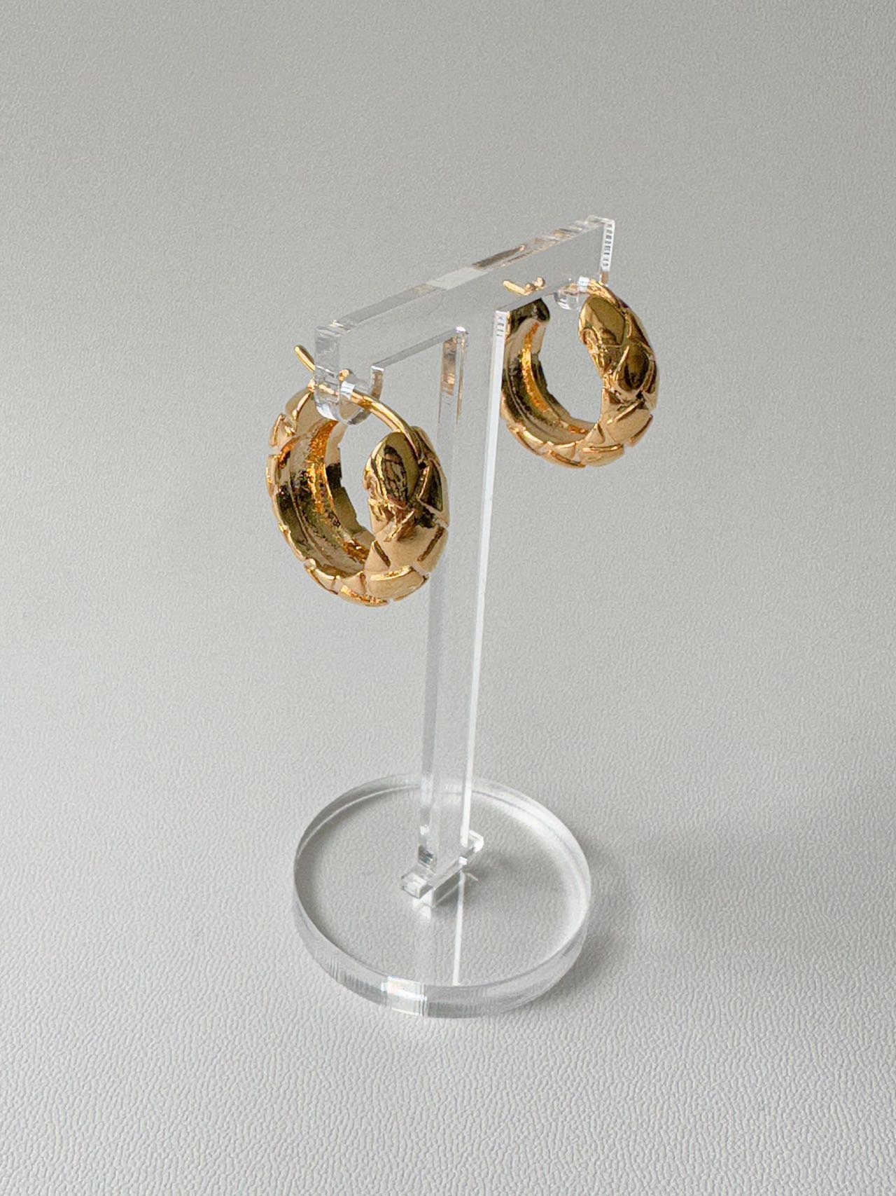 Chanel 1980s Jumbo Interlocking C Hoop Earrings