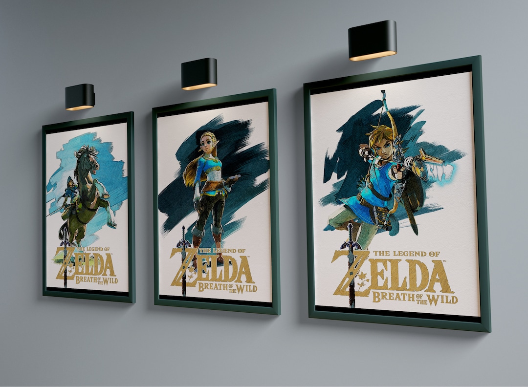 Zelda Breath of the Wild Posters / Zelda Posters / Link / BOTW / Videogame Posters / Digital
