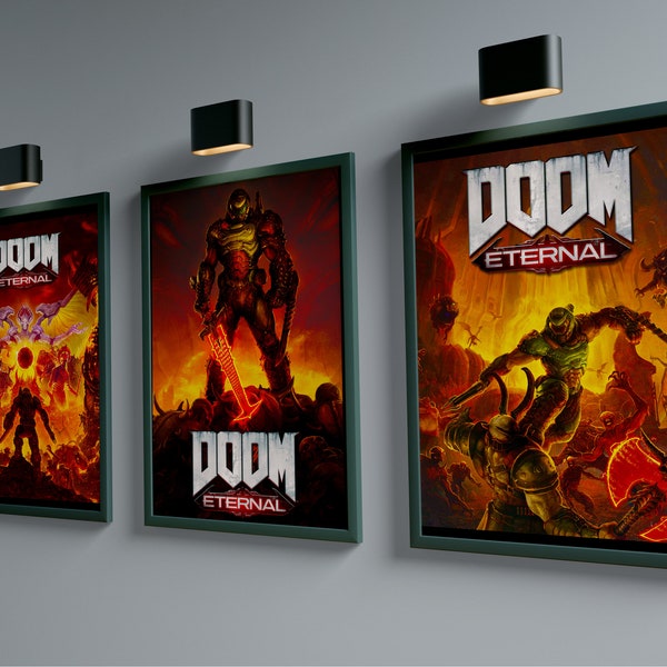 Doom Eternal Posters / videogame posters / digital copies