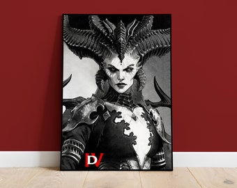 Lilith Poster / Diablo IV Poster / Diablo 4 Poster / Downloadable and printable poster