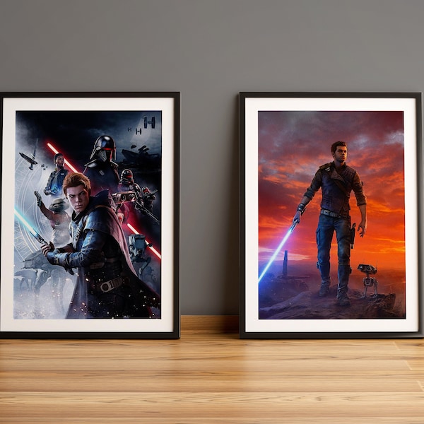 Star Wars Jedi: Survivor Posters / Star Wars Jedi Fallen Order Posters  / videogame posters / digital copies / 2 Printable Posters