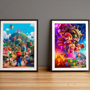 The Super Mario Bros Movie Posters / Super Mario Posters / Mario Posters / Digital Download / 2 Printable Posters