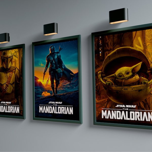 Pack The Mandalorian posters / Star Wars posters / series posters / digital copies / 3 Printable Posters