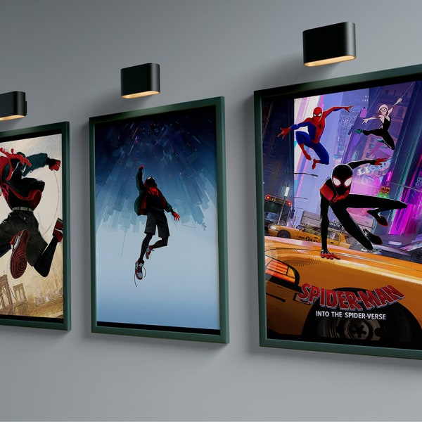 Spider-man Posters / Spider Man into the Spider Verse Posters / Movie Posters / digital copies
