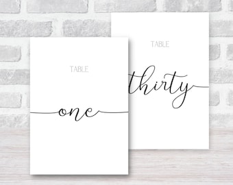 Shabby Chic Wedding Table Numbers 1-30 (PDF Download)