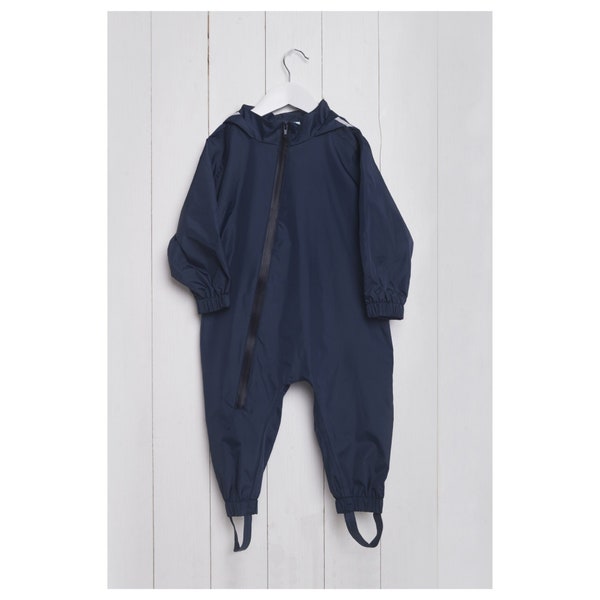 Little Kids Navy Stomper Suit, Grass & Air Puddlesuit Imperméable pour Enfants, Bleu Foncé