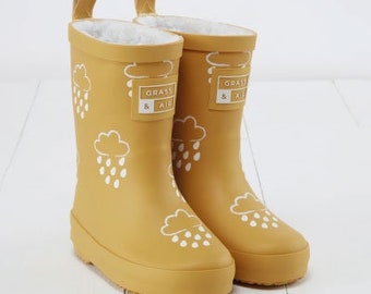 Bottes en caoutchouc pour enfants, herbe et air aux couleurs changeantes, bottes en caoutchouc d'hiver unisexes pour enfants, bébé, tout-petit, bottes de pluie, bottes de pluie pour enfants