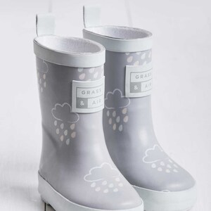 Kids Wellies Blue Grass Air Colour changing Unisex Kids Winter Wellies Baby Toddler Welly Boots Childrens Rain Boots Baby Blue Etsy