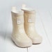 Kids Wellies Natural Rubber, Grass & Air Colour-Changing Unisex Wellies, Welly Boots, Childrens Baby Rain Boots, Beige Stone, Neutral 