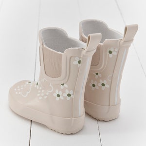 Pampas Cream Floral Short Colour-Changing Kids Wellies, Grass & Air Colour-Changing Unisex, Baby, Toddler, Welly Boots, Childrens Rain Boots image 3