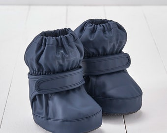 Navy PU Showerproof Bootie