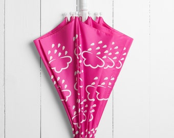 Little Kids Colour-Revealing Umbrella in Orchid Pink