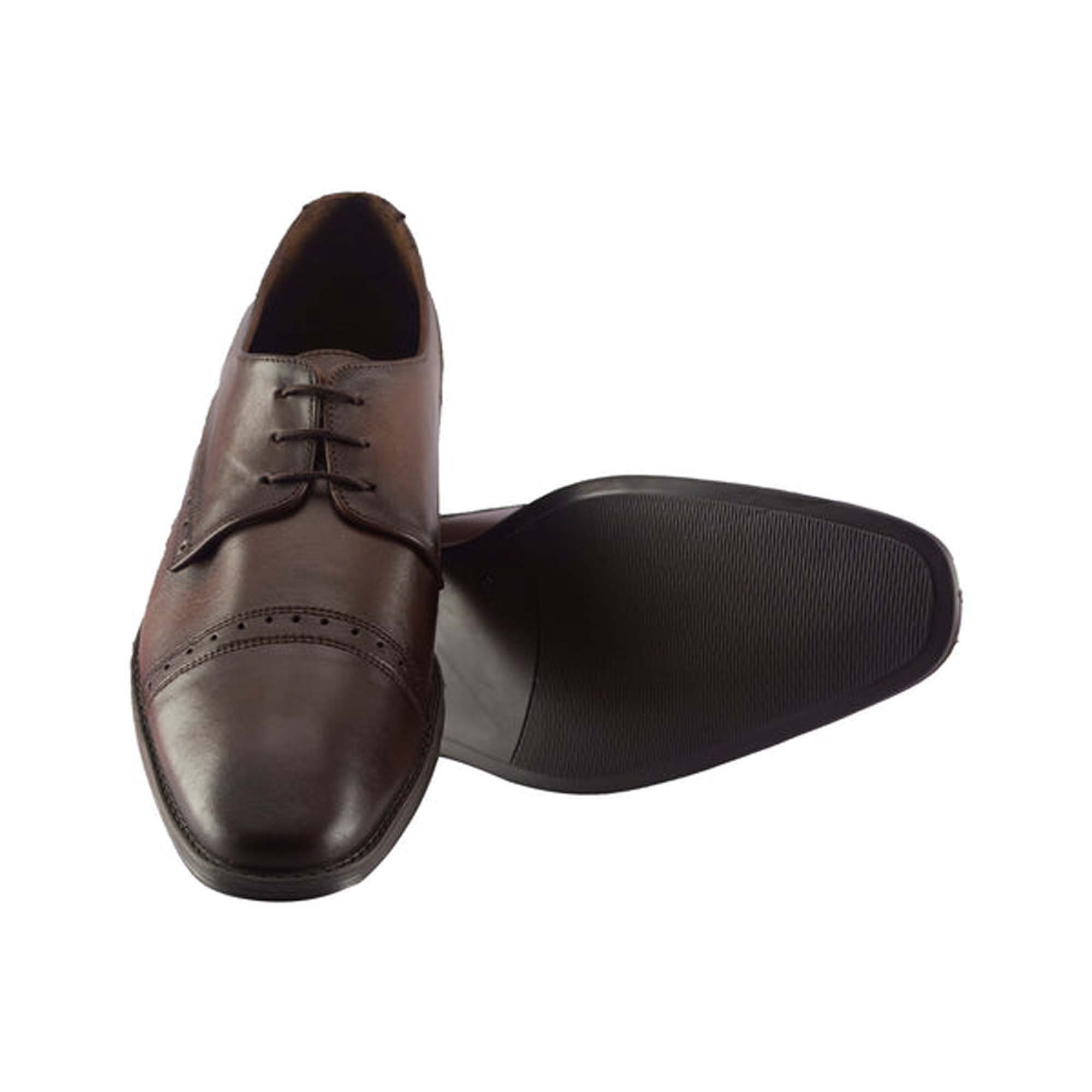 Handmade Wedding Shoes | Dark Tan Color | Genuine Leather | Brogue Cap Toe Lace Up | Oxfords Formal Shoes | Simple Style | Christmas Gift