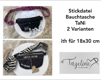 Stickdatei Bauchtasche TaNi ith für 18x30 cm