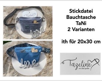 Stickdatei Bauchtasche TaNi ith für 20x30 cm