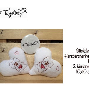 Archivo de bordado corazón oso corazón 10 x 10 cm - corazón