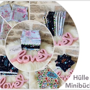 Embroidery file cover for mini books ith 15x25 mini book cover