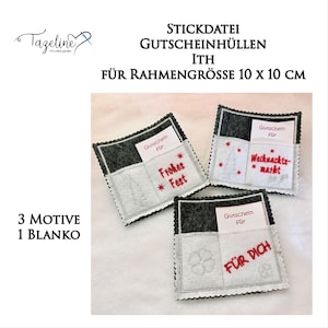 Embroidery file voucher covers ith 10 x 10 cm