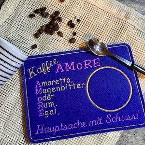 Embroidery file Mugrug &quot;Coffee AMoRE&quot; ith