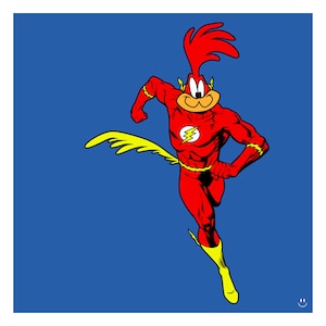 Flash Runner - Herotoon Print 500mm H x 400mm W