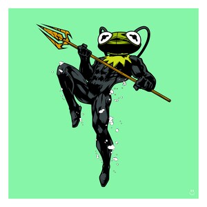 Green Manta - Herotoon Print 500mm H x 400mm W