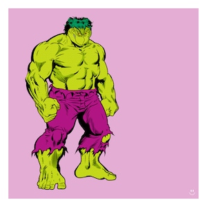 Hulk Grinch - Herotoon Print 500mm H x 400mm W