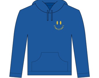 Fortitude Unisex Hoodie Yellow on Blue