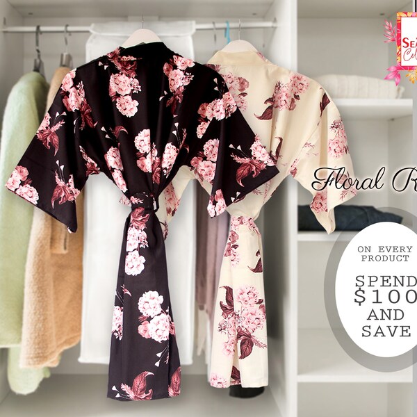 Bridesmaid Robes Floral - Etsy