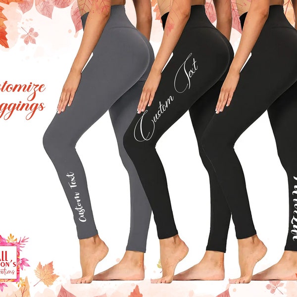 Workout Leggings Customized Leggings Personalized Leggings Yoga Leggings Gym Leggings Custom Print Leggings Bridesmaid Leggings Gift For Her