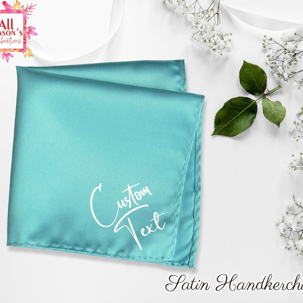 Your Design Handkerchiefs Bridal Satin Handkerchief Personalized Satin Handkerchiefs Custom Handkerchief Bridesmaid Handkerchiefs Groomsmen
