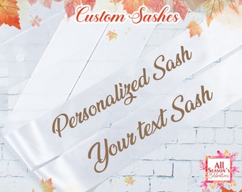Personalized Sash Customized Sash Your Text Sash Bridal Sash Bridesmaid Sash Birthday Satin Silk Sash Bridal Sash Gift For Her Wedding Gift