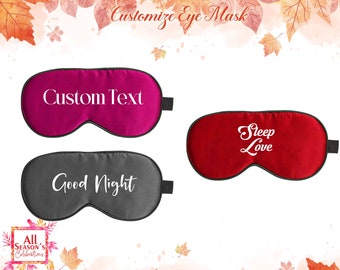 Custom Bachelorette Party Eye Mask Customize Satin Eye Mask Personalized Sleep Eye Mask Bridal Eye Mask Gift For Her Wedding Gift