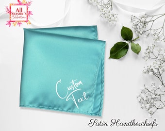 Your Design Handkerchiefs Bridal Satin Handkerchief Personalized Satin Handkerchiefs Custom Handkerchief Bridesmaid Handkerchiefs Groomsmen