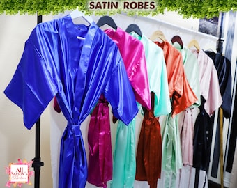 Bridesmaid Robes, Bridesmaid Gifts, Bridesmaid Proposal, Monogram Robe, Getting Ready Robes, Bridal Party Robes, Bride Robe, Silk Robes