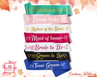 Customized Sash Bridal Sash Personalized Sash Your Text Sash Bridal Sash Bridesmaid Sash Birthday Satin Silk Sash Gift For Her Wedding Gift