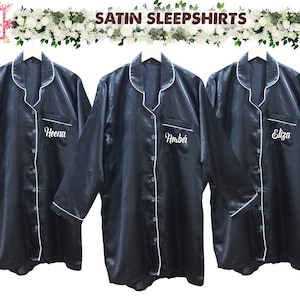 Sleep Shirts Personalized Sleep Shirt Customized Bridesmaid Shirts Your Name Sleep Shirts Nightwear Shirts Gift For Her Wedding Gift