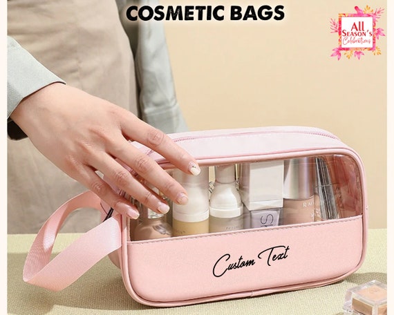 Large transparent top makeup bag