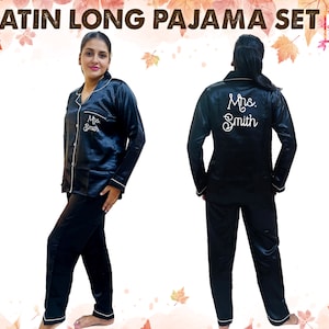 Matching Pjs for Couple, Customized Pajamas, Plus size Pjs, Groom and Bride Pajamas, Personalized Pjs, Honeymoon gift, Full pjs set