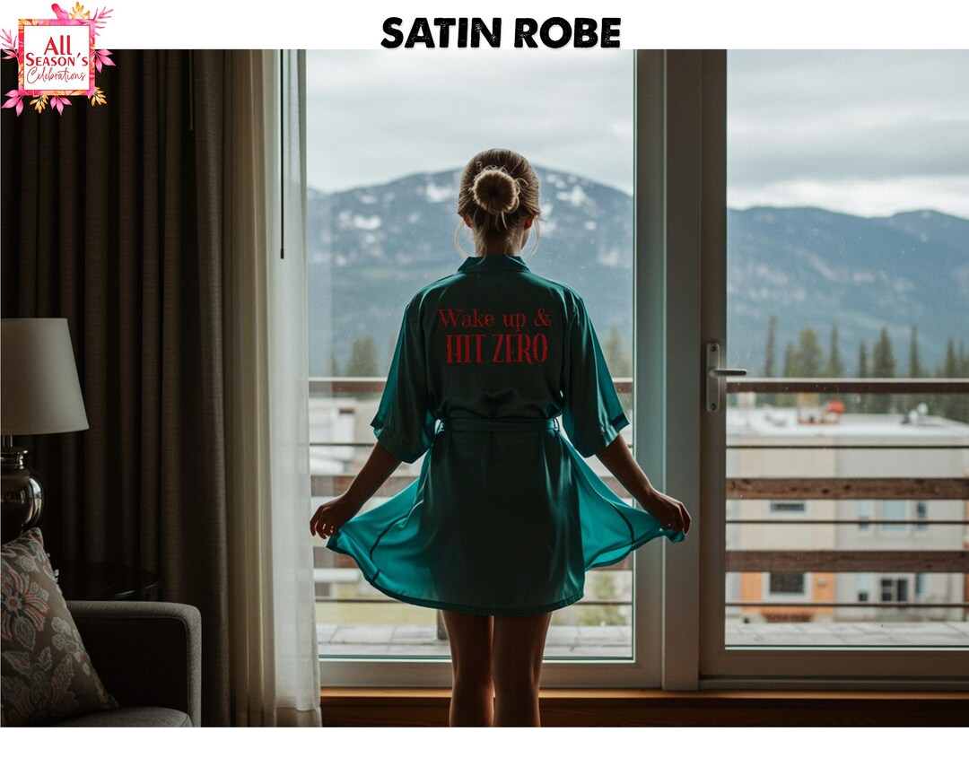 Coach Robe Satin Cheers Robe Personalized Cheerleader Robe Custom Wake up & Hit ...