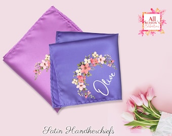 Your Design Handkerchiefs Bridal Satin Handkerchief Personalized Satin Handkerchiefs Custom Handkerchief Bridesmaid Handkerchiefs Groomsmen