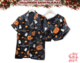 ハロウィンパジャマセット ハロウィン衣装 ファミリーお揃い パーソナライズされたパンプキンパジャマ カスタムパジャマ ナイトウェア パジャマ 彼女へのギフト ハッピーハロウィン