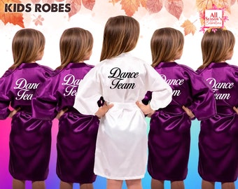 Custom Satin Robes | Customized Flower Girl Kids Robes | Personalized Satin Robes | Satin Wedding Robes | Satin Bridal Robes | Satin Robe